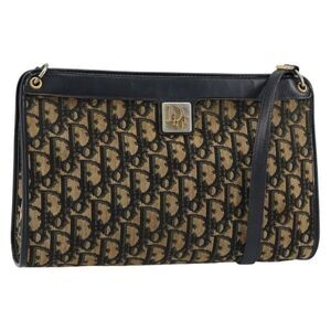 Christian Dior Vintage Trotter Canvas Navy Canvas Shoulder Bag Bag
